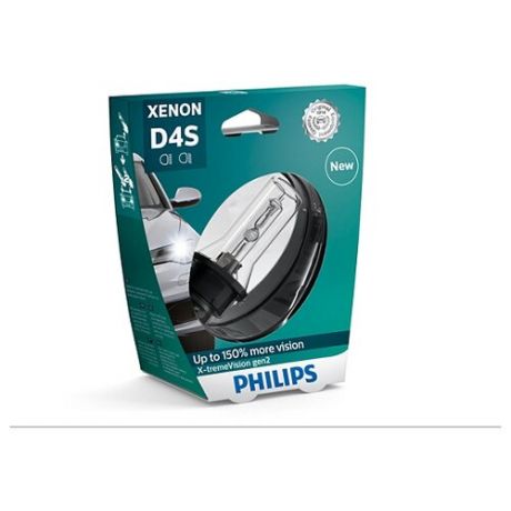 Лампа автомобильная ксеноновая Philips X-tremeVision +150 42402XV2S1 D4S 42V-35W (P32d-5) 1 шт.