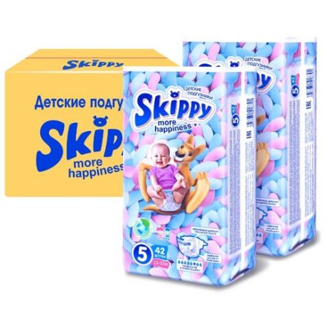 Skippy подгузники More Happiness+ 5 (12-25 кг) 84 шт.
