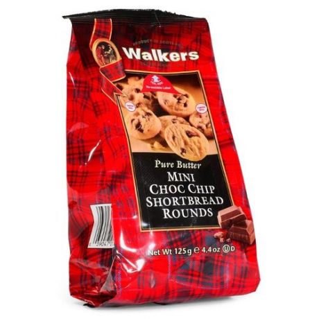 Печенье Walkers Mini Choc Chip Shortbread Rounds 125 г