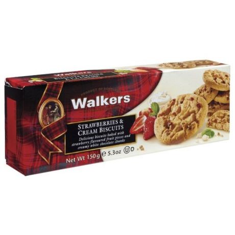 Печенье Walkers Strawberries & Cream Biscuits 150 г