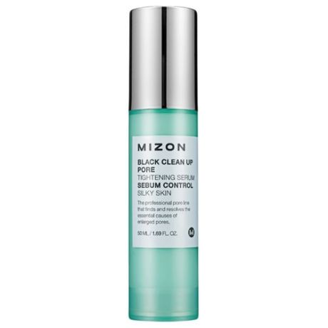Mizon Black clean up pore tightening serum Сыворотка для лица, для сужения расширенных пор, 50 мл