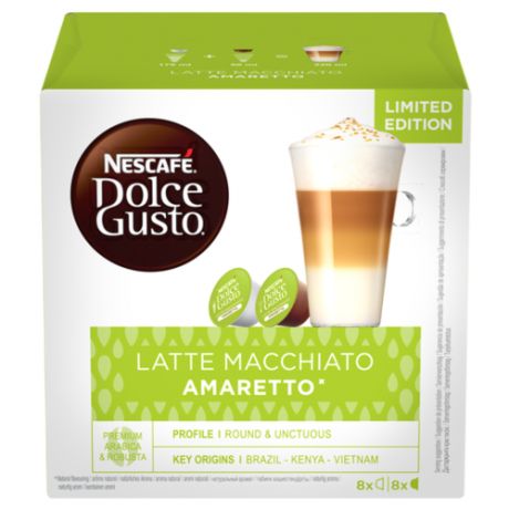 Кофе в капсулах Nescafe Dolce Gusto Latte Macchiato Amaretto (16 капс.)