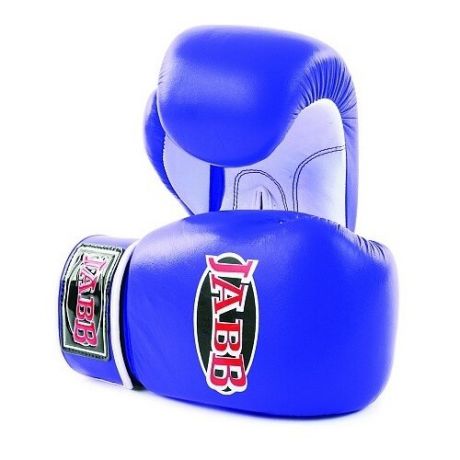 Боксерские перчатки Jabb JE-2014 синий/белый 10 oz