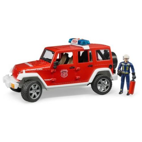 Внедорожник Bruder Jeep Wrangler Unlimited Rubicon (02-528) 1:16 красный/белый