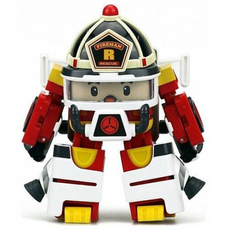 Трансформер Silverlit Robocar Poli Рой 10 см с костюмом астронавта белый/желтый/красный