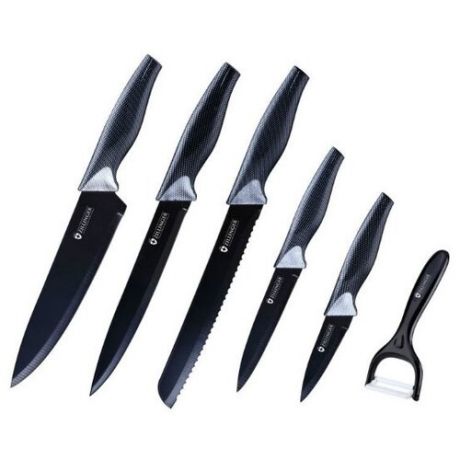 Набор Zillinger 5 ножей и овощечистка ZL-775 черный