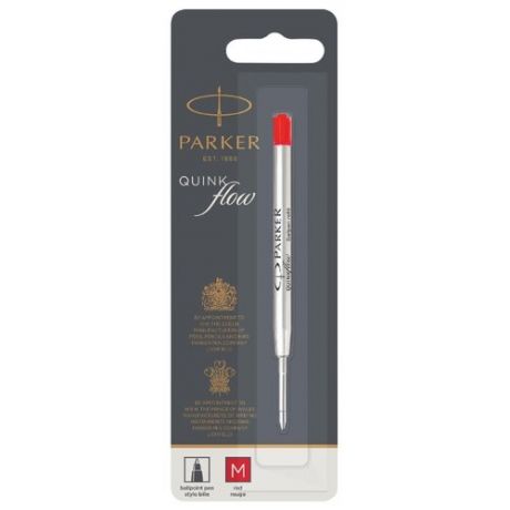 Стержень для шариковой ручки PARKER QuinkFlow Z08 M 1мм (1 шт.) красный