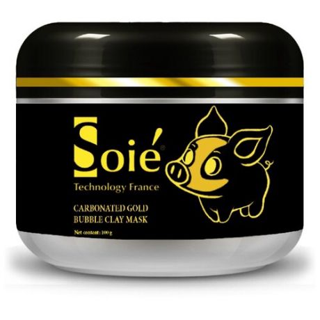 SOIE Нежно-золотая очищающая пузырьковая маска Carbonated Gold Bubble Clay Mask, 100 мл