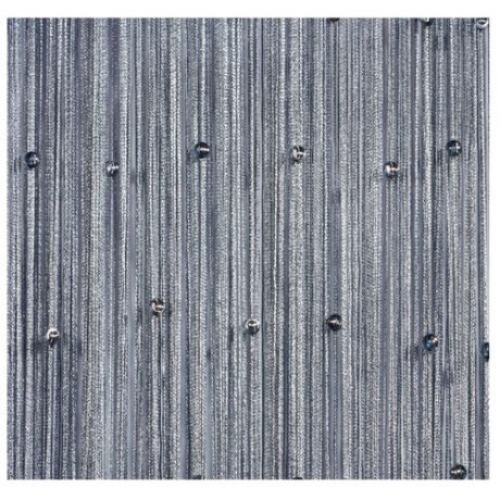 Нитяные шторы ПТК Кисея однотонная люрекс Шар 280 см на кулиске серо-голубой