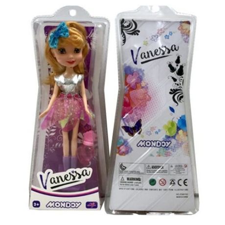 Наша игрушка кукла Ванесса в блестящем платье 23 см