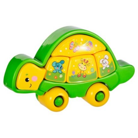 Каталка-игрушка Жирафики Мудрая черепашка (231260) зеленый/желтый