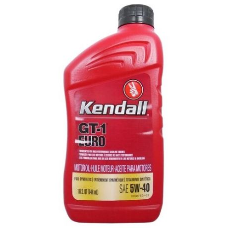 Моторное масло Kendall GT-1 Euro Full Synthetic SAE 5W-40 0.946 л