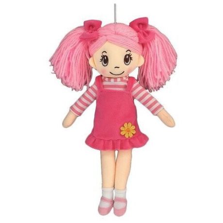 Мягкая игрушка ABtoys Кукла в розовом сарафане 30 см