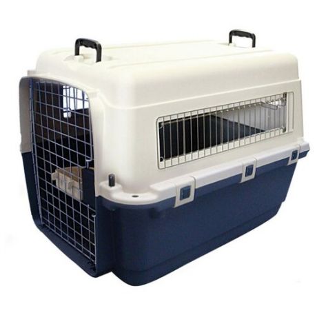 Переноска-клиппер для собак Triol Premium Extra Large 90х60х68 см синий/белый