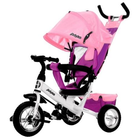 Трехколесный велосипед Moby Kids Comfort 10x8 EVA белый/розовый