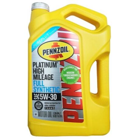 Моторное масло Pennzoil Platinum High Mileage Full Synthetic Motor Oil 5W-30 4.73 л