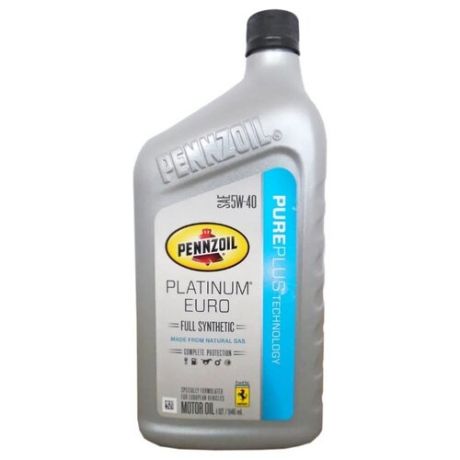 Моторное масло Pennzoil PENNZOIL Platinum Euro Full Synthetic Motor Oil 5W-40 0.946 л