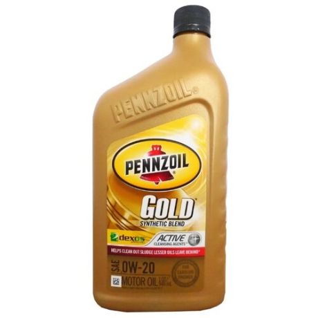 Моторное масло Pennzoil Gold Synthetic Blend 0W-20 0.946 л