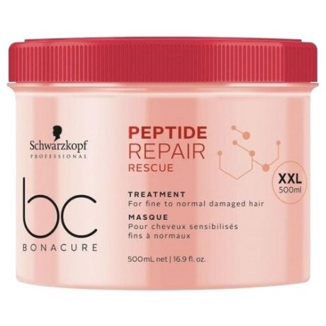 BC Bonacure Peptide Repair Rescue Маска для поврежденных волос, 500 мл