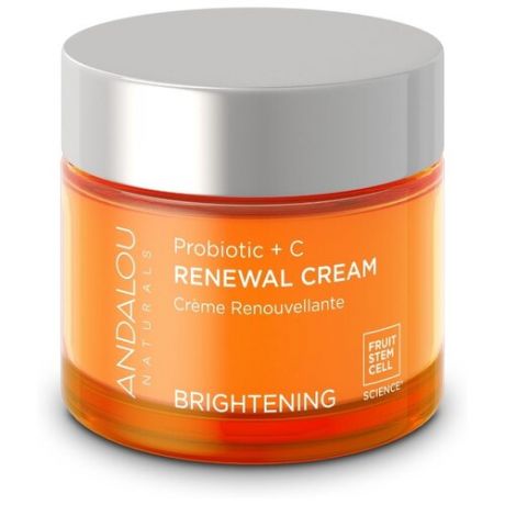 Andalou Naturals Brightening Probiotic + C Renewal Cream Крем для лица восстанавливающий, 50 г