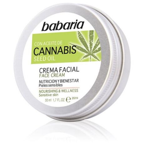 BABARIA Cannabis Крем для лица с маслом конопляного семени, 50 мл
