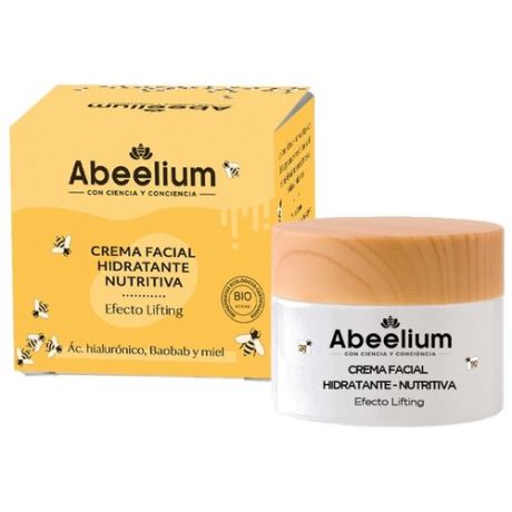Abeelium Крем для лица увлажняющий и питательный с гиалуроновой кислотой, медом и маслом баобаба, 50 мл