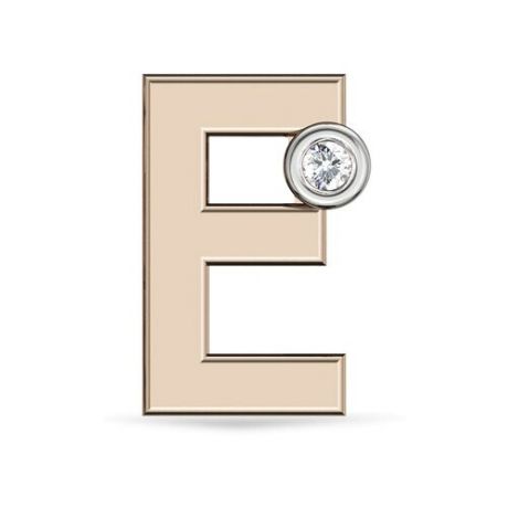 Эстет Подвеска Буква "E" с бриллиантом из красного золота 01П61002WE