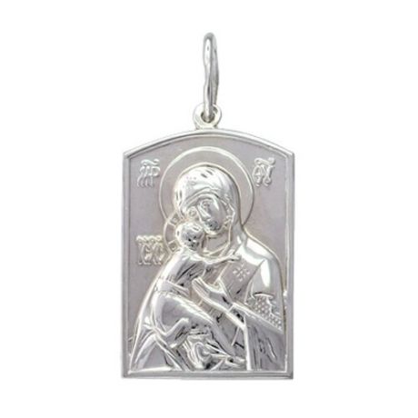 Эстет Подвеска-иконка "Богородица Владимирская" из серебра Б4П052209н