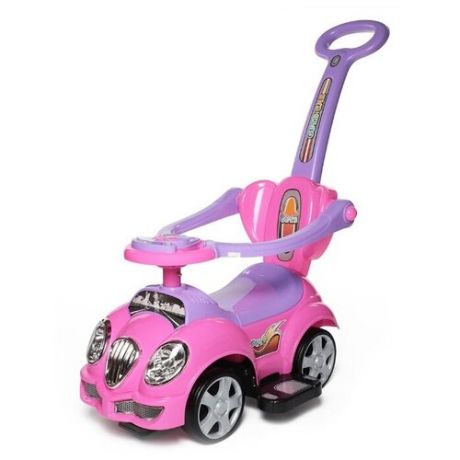 Каталка-толокар Baby Care Cute Car (558W) розовый/сиреневый