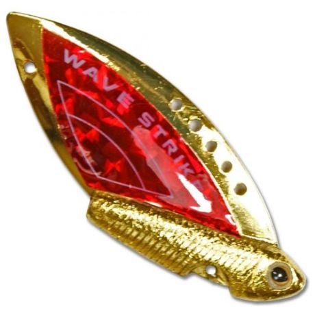 Блесна KOSADAKA колеблющаяся Wave Striker Gold/Red ws10GR 10 г 49 мм