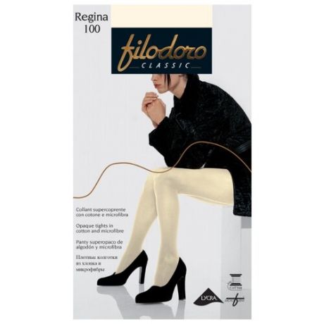 Колготки Filodoro Classic Regina 100 den, размер 4-L, Lana (белый)