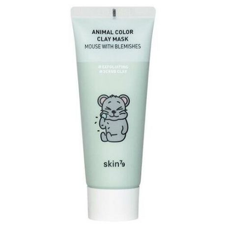 Skin79 Очищающая глиняная маска для лица Animal Color Clay Mask Mouse With Blemishes, 70 мл