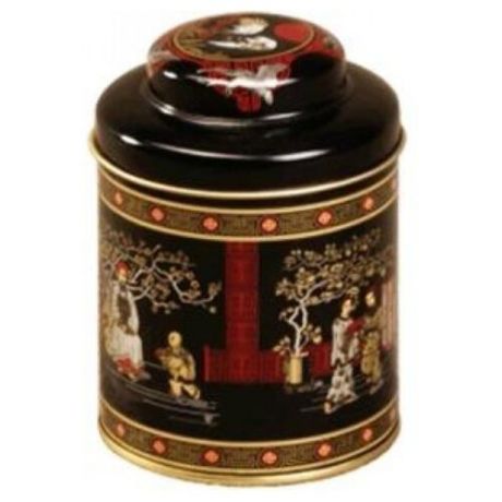 Русская чайная компания Банка для чая Черный японец 50 мл (круглая) черный/красный/золотистый