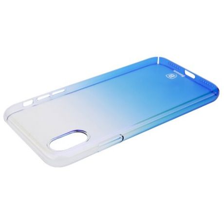 Чехол Baseus Glaze Case для Apple iPhone X/Xs transparent blue