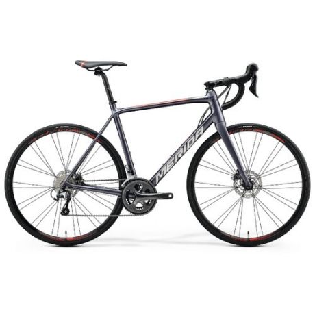 Шоссейный велосипед Merida Scultura Disc 300 (2020) silk anthracite/race red S/M (требует финальной сборки)