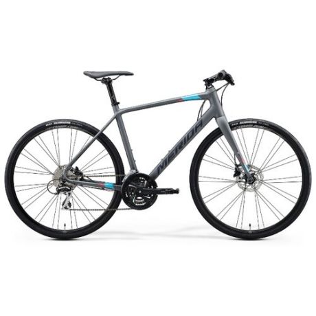 Шоссейный гибрид Merida Speeder 100 (2020) matt dark grey/blue/pink/black 56 см (требует финальной сборки)