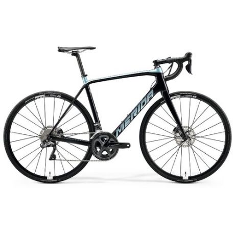 Шоссейный велосипед Merida Scultura Disc 7000-E (2020) ud+transparent blue/blue-silver 54 см (требует финальной сборки)