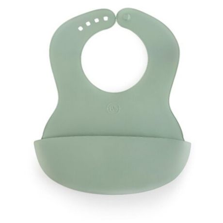 Happy Baby Нагрудник Basic Baby plastic bib, 1 шт., расцветка: dark green