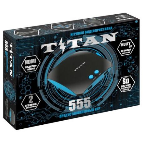 Игровая приставка SEGA Magistr Titan (555 игр) черный/голубой