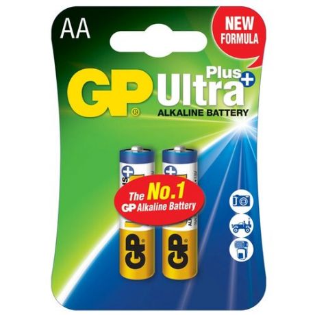 Батарейка GP Ultra Plus Alkaline AA 2 шт блистер