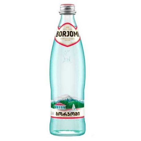 Минеральная вода Borjomi газированная, стекло, 0.5 л