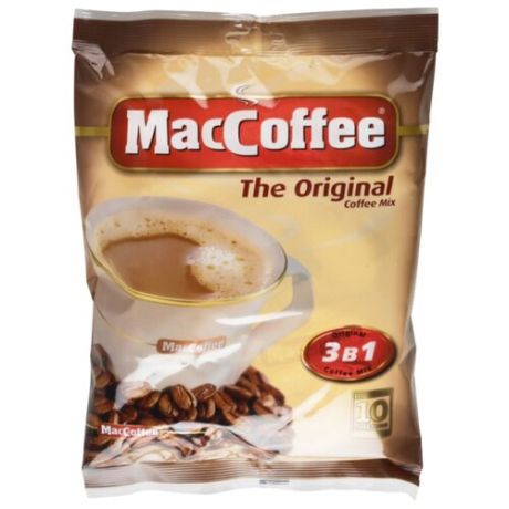 Растворимый кофе MacCoffee The Original 3 в 1, в пакетиках (10 шт.)