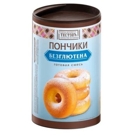 ТЕСТОВЪ Смесь для выпечки Пончики безглютена, 0.4 кг