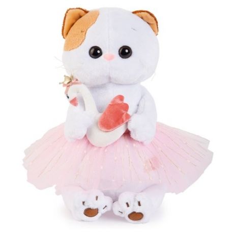 Мягкая игрушка Basik&Co Кошка Ли-Ли балерина с лебедем 24 см