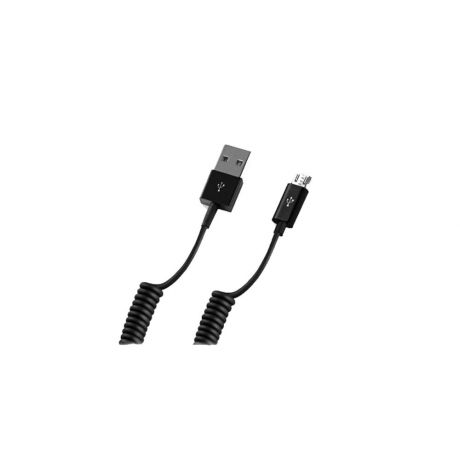 Кабель Deppa USB-microUSB, витой, 1.5 м черный (72123)