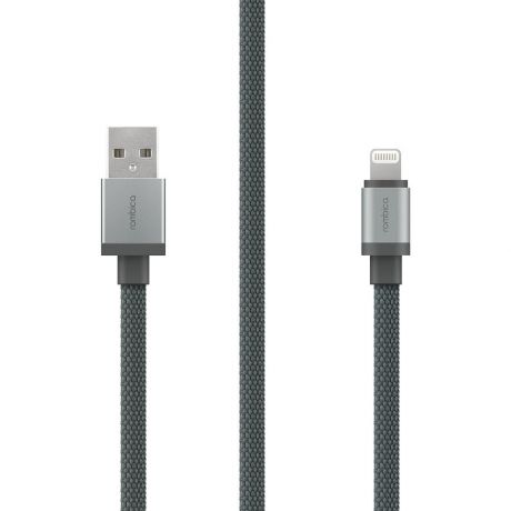 Кабель Rombica USB-Lightning MFI, 1.5 м, серый (CB-LK01)