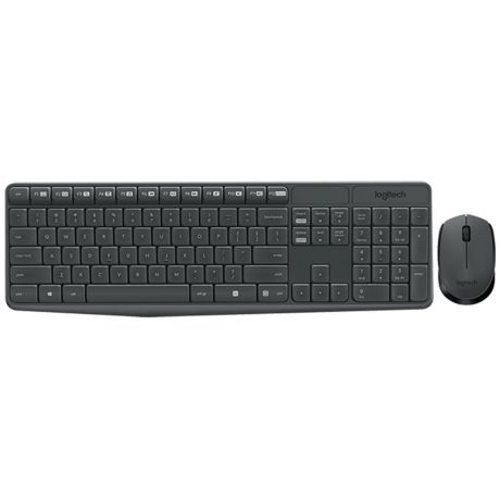 Комплект клавиатуры и мыши Logitech MK235 Wireless, Grey (920-007948)