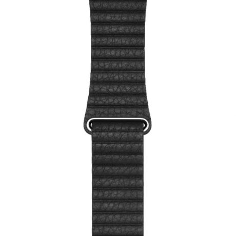 Ремешок для умных часов Apple Leather Loop 44 мм, черный (MXAA2ZM/A)
