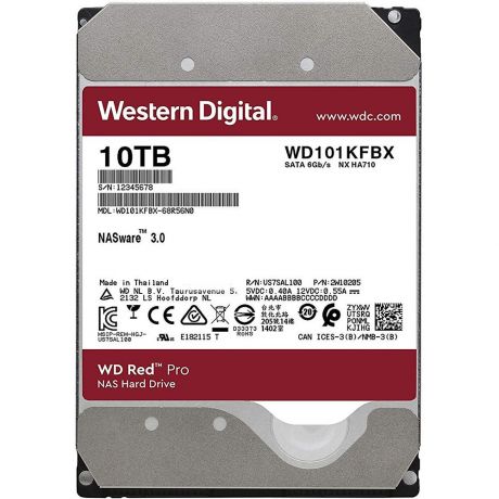 Внутренний HDD накопитель Western Digital 10TB 6GB/S 256MB RED PRO WD101KFBX