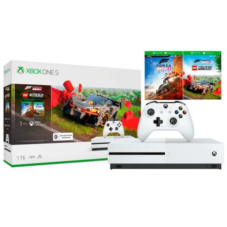 Игровая приставка Microsoft Xbox One S 1 TB (234-01131) Forza Horizon 4 + LEGO Speed Champions